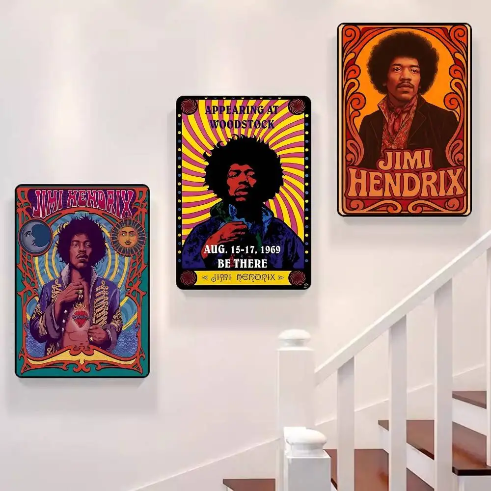 عازف الجيتار الشهير J-jimi H-hendrix نوعية جيدة يطبع وملصقات ورق أبيض ملصق لتقوم بها بنفسك غرفة بار مقهى الجمالية طلاء جدران