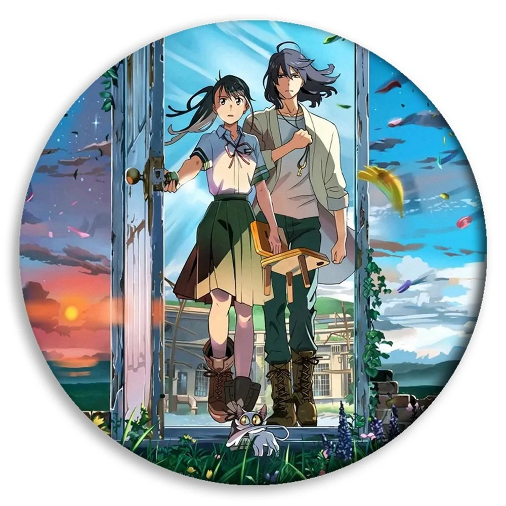 58 مللي متر أنيمي Iwato Suzume Munakata Sōta Iwato Tamaki تأثيري حلي شارة دبوس SPTE صفيح بروش الدعامة #2