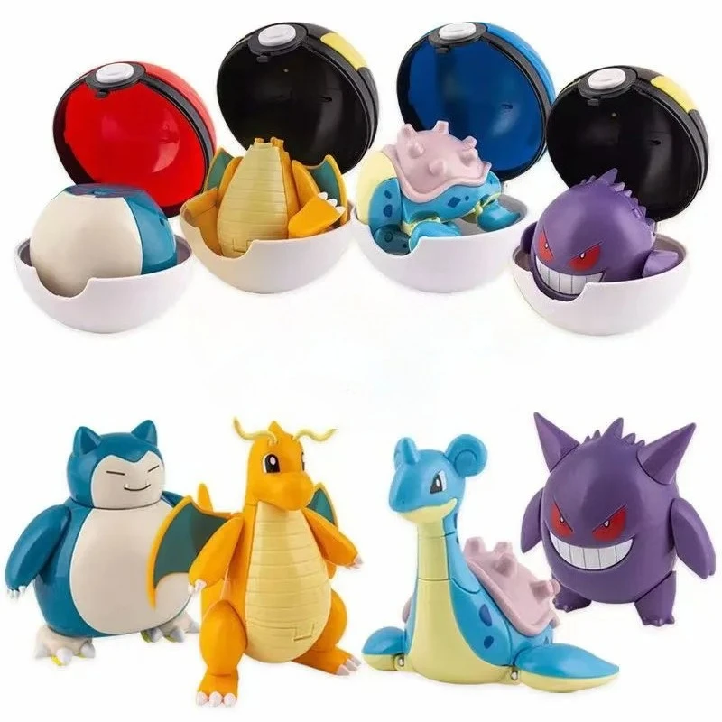 figuras-pokemon-pikachu-gengar-pokeball-dragonite-snorlax-brinquedo-original-genuino-anime-figura-bolso-monstro-pokeball-modelo-presente