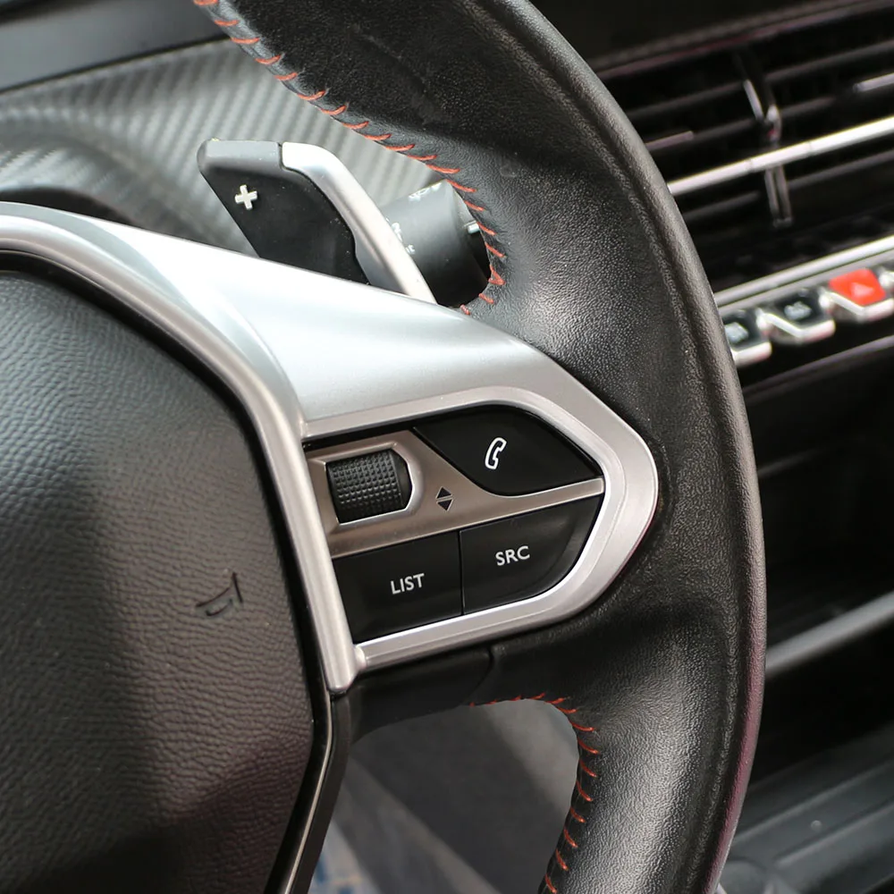 Lenkrad-Verkleidung für den Innenraum des Autos für Peugeot 208 308 408 508 2008 3008 5008 Dekorative Aufkleber Schutz Zubehör – Detail 3
