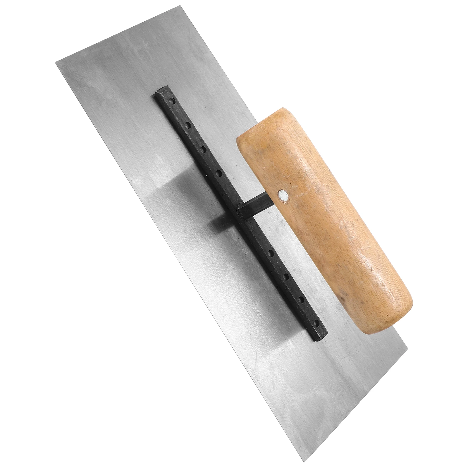 مقبض خشبي مجرفة شفرة فولاذية شديدة التحمل أداة يدوية خرسانية لتجصيص تشطيب البناء الأسمنتي #5