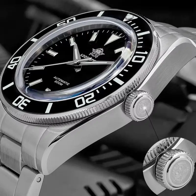 ADDIESDIVE High Quality 39mm Automatic Watch Fashion NH35 Stainless Steel 200M Waterproof Dive Mechanical Watches For Men NEW