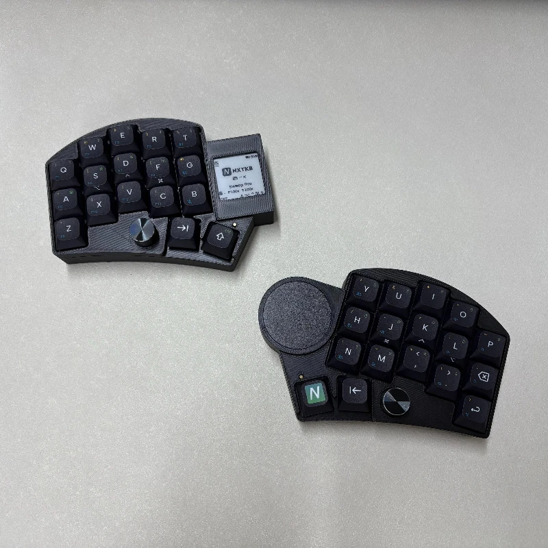 Teclado Mecânico ZMK Ferris Sweep Pro com Touchpad de Baixo Perfil, Teclado Dividido Personalizado Sem Fio, Hot Swap, 34 Teclas, Tela LCD de 1,69 pole