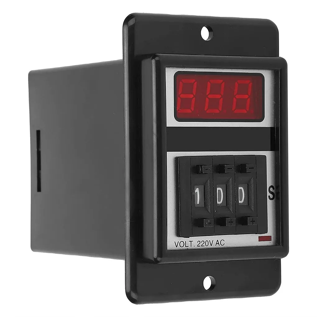 Time Relay ASY 3D 1-999 Seconds or Minutes Adjustable Delay AC 220V 50/60Hz 8-Pin for Machinery Control Systems