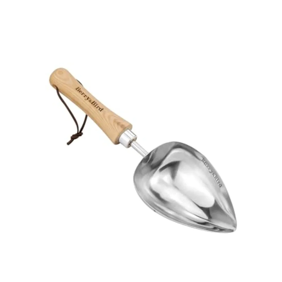 Garden Oversized Soil Scoop, Stainl Steel Gardening Trowel with Wood le Multi Function Spade Spoons for Transplanting, Planting