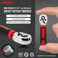 Hi-Spec 1/4 Ratchet Double Head Fast Ratchet Wrench Double-Ended Mini Socket Wrench Set Bicycle Mechanical Tools Hand Tools