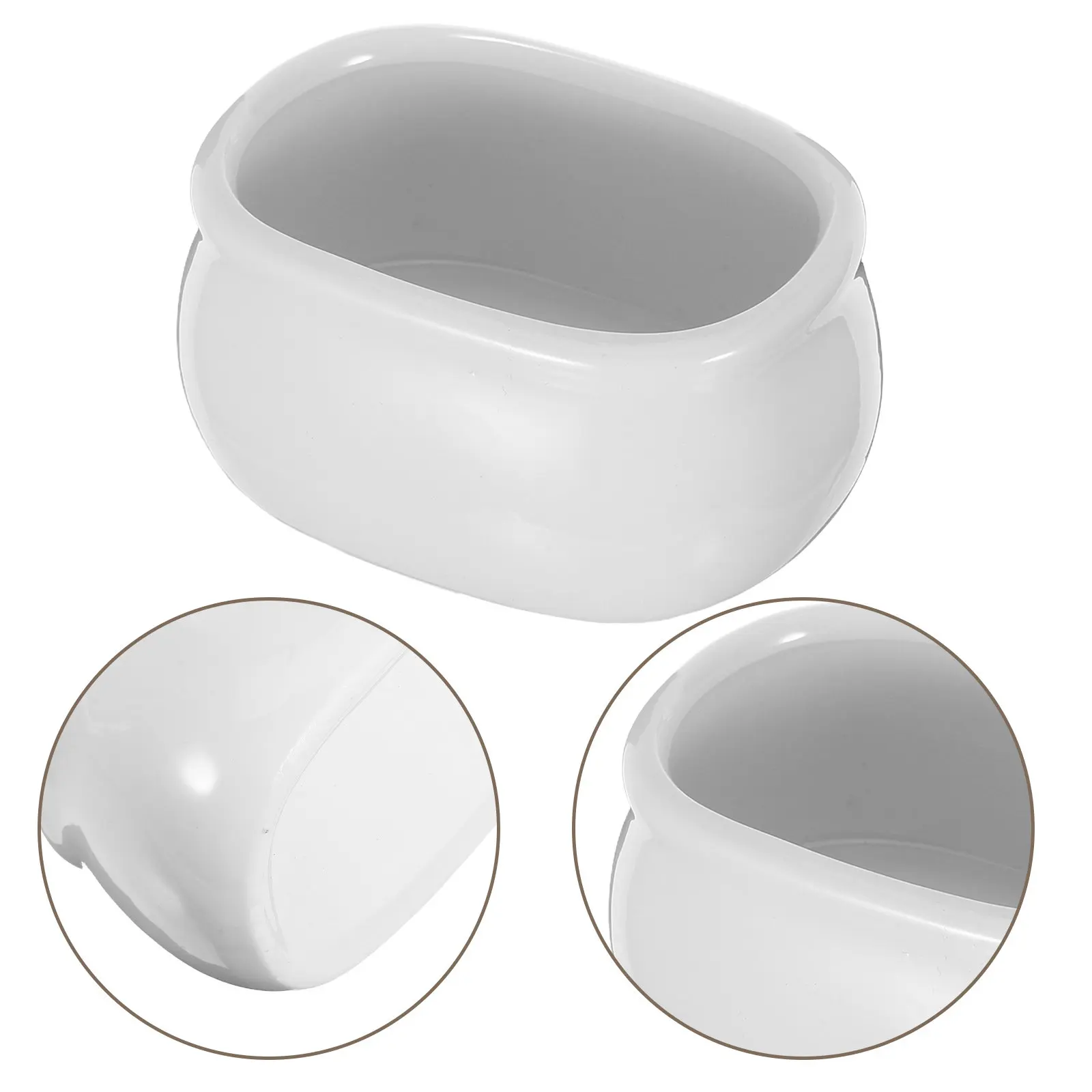 2Pcs White Porcelain Sugar Packet Holder Tea Bag Dish Multi-Functional Small Dipping Bowls for Kitchen Dining Sugar Bowls