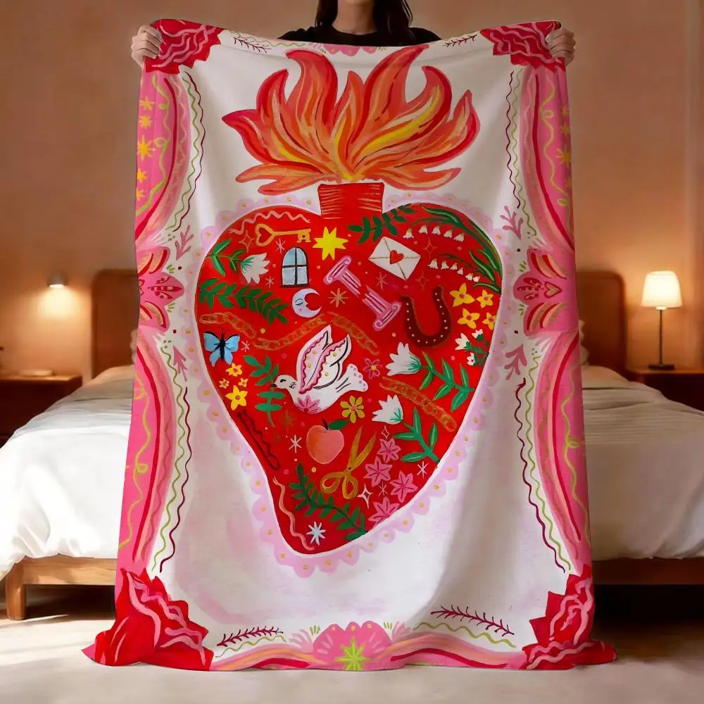 Artist MillieAmber Throw Short Plush Throw Blanket Soft Skin-Friendly Multi-Scene Home Office