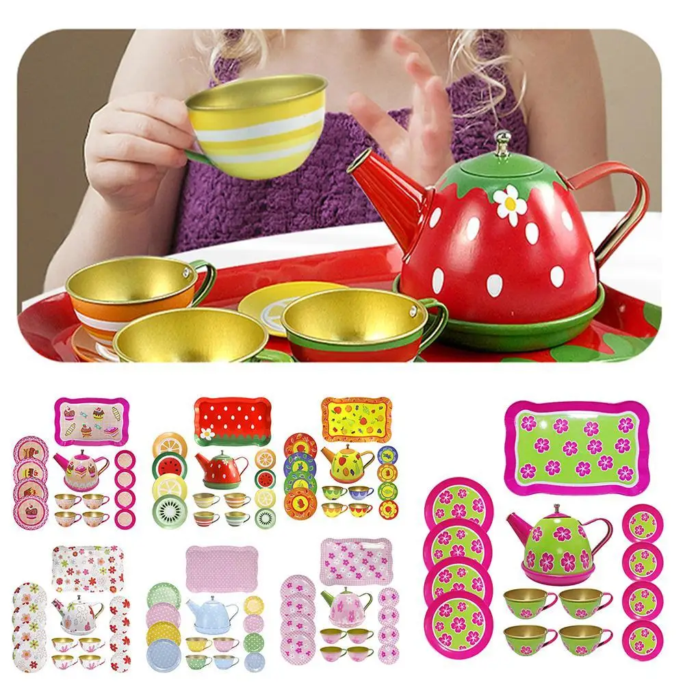 模擬アフタヌーンティーセットおもちゃごっこ遊びおもちゃ子供用キッチンアクセサリー教育玩具女の子男の子ギフト