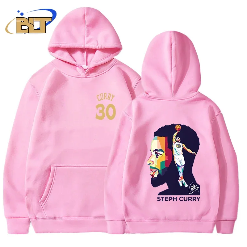 stephen curry double-sided printed adult hoodie loose large size sports sweatshirt casual top for men and women