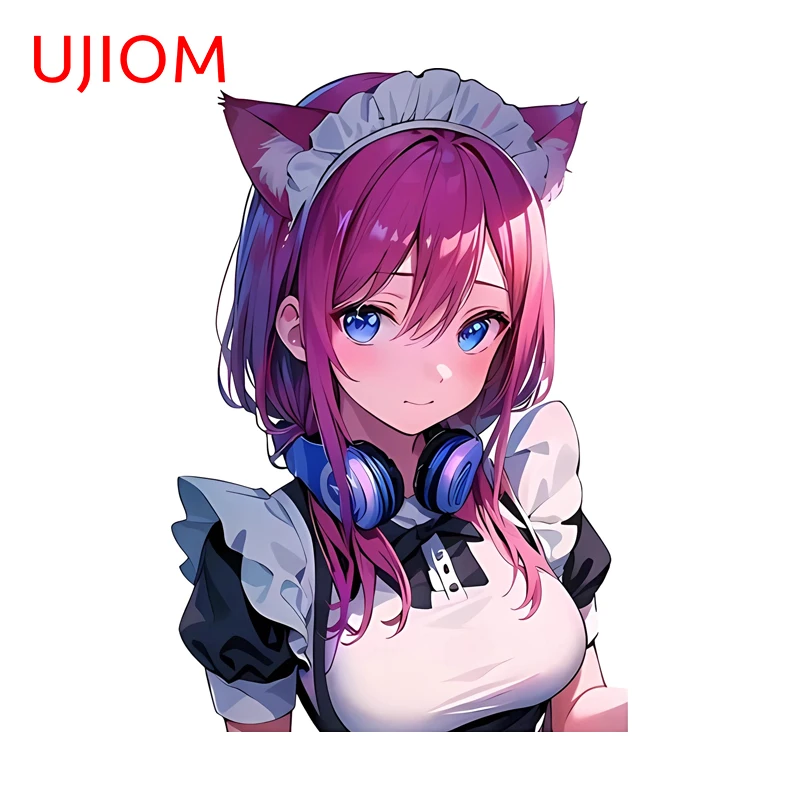 UJIOM Nakano Miku Maid Uniform Wall Sticker No correction Wall covering Decal Suitable for amusing Game room decoration