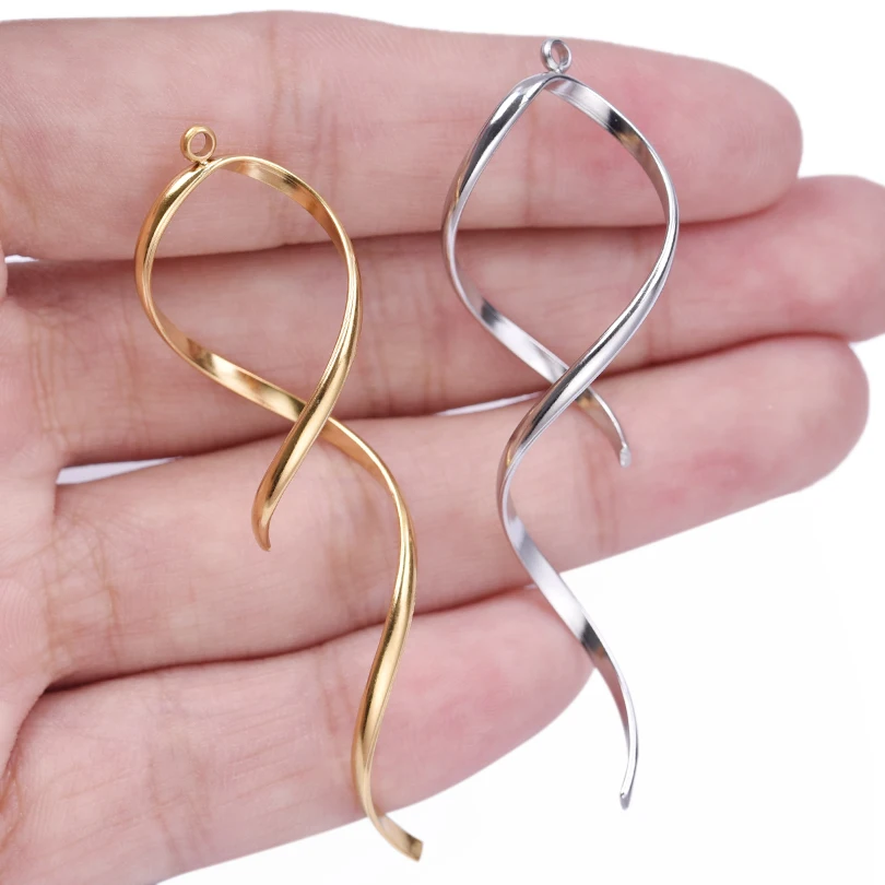 Metal Creative Irregular Shape Pendant Non Oxidizable Glossy Art Jewelry Manufacturing Supplies Diy Women's Earring Accessories