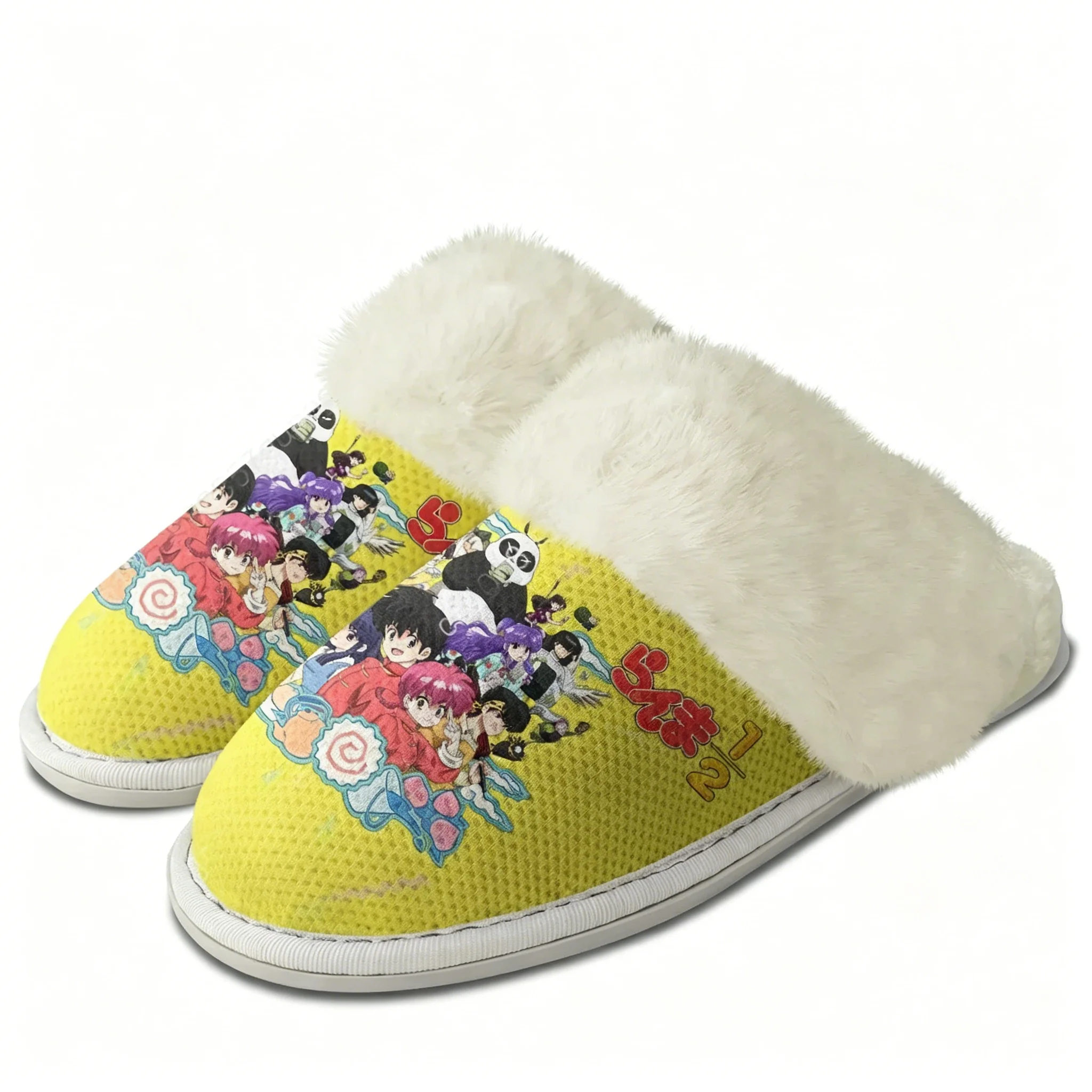 

Ranma Plush Slippers Anime Mens Womens Teenager Cotton Shoes Home Bedroom Keep Warm Slipper Thermal Lightweight Custom Shoes