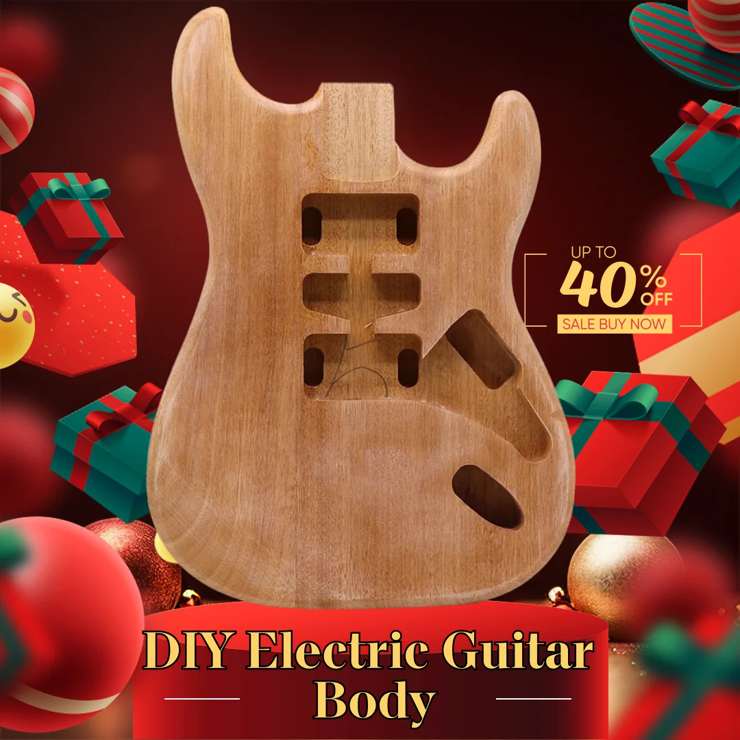 

Aubergine Electric Guitar Body, DIY Guitar Barrel, 5.7cm Heel Width, Log Color Electric Guitar Body (Christmas Gift)