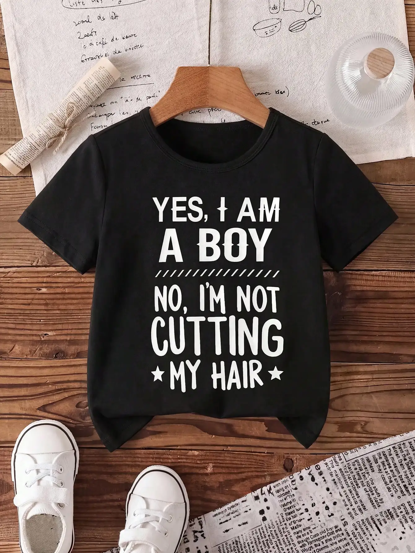 SHEIN Young Boy Casual Brother & Letter Printed All-Match Round Neck T-Shirt For Daily Wear