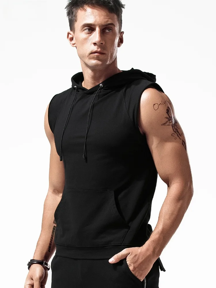 

Мужская хлопковая спортивная толстовка-жилетка Svel для баскетбола, летняя, трендовая, дышащая, влагоотводящая, повседневная