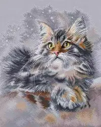 Cute Cat 18CT 16CT 14CT Unprinted Top Quality Cross Stitch Kits Embroidery Art DIY Handmade Needlework Home Decor