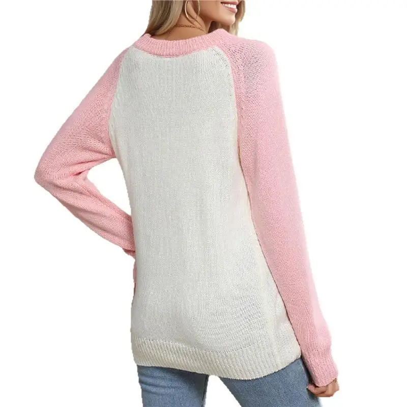 Vntine's Day coeur aped Long Sve pull tricoté femmes Sle aérien automne hiver Faion trajet pièce unique