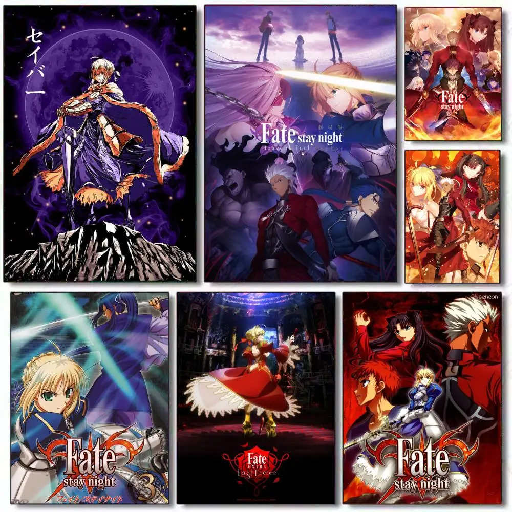 

Poster F-Fate Stay Night Sticker Self Adhesive for Office Home Theater Wall Art Decor Fancy Gift