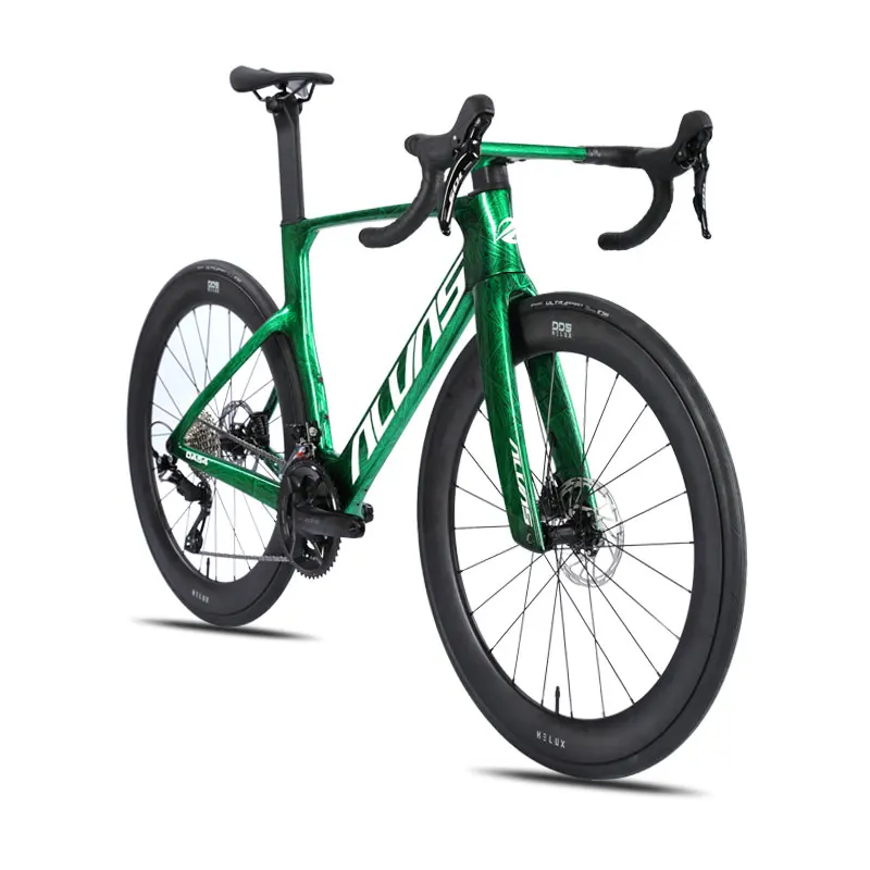 F.YUZE DA54 Great Warrior Ice crack pattern 105/R7120-24S Competition T800 Carbon Fiber Road Bicycle with Hydraulic Disc Brakes