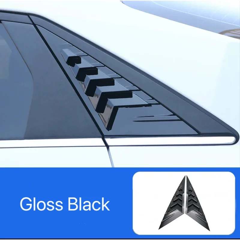 

Car Rear Louver Window Side Shutter Cover For Hyundai Elantra 2021 2022 Trim Sticker Vent Scoop ABS Carbon Fiber Accessories