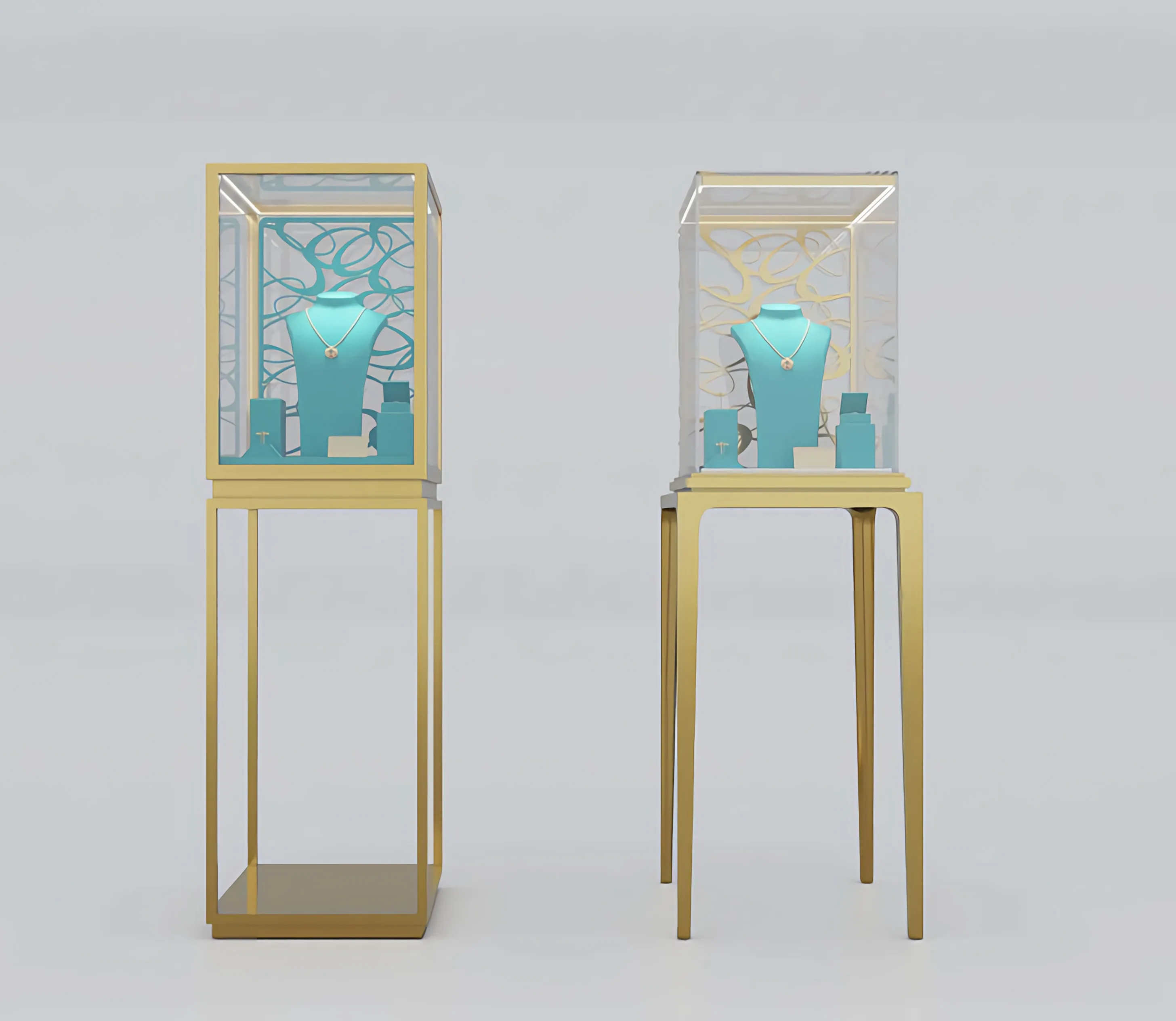 Custom.Einfache und modische Schmuckvitrine, hochwertige vertikale Glasvitrine, klassischer Schrank, Schmuckvitrine