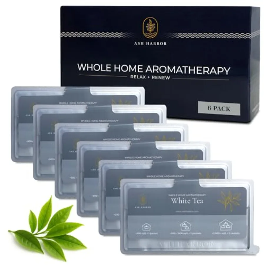 White Tea Whole Home Air Freshener System - Whole House Air Freshener for HVAC Filter - Scented Filters for Home - HVAC Duct Od