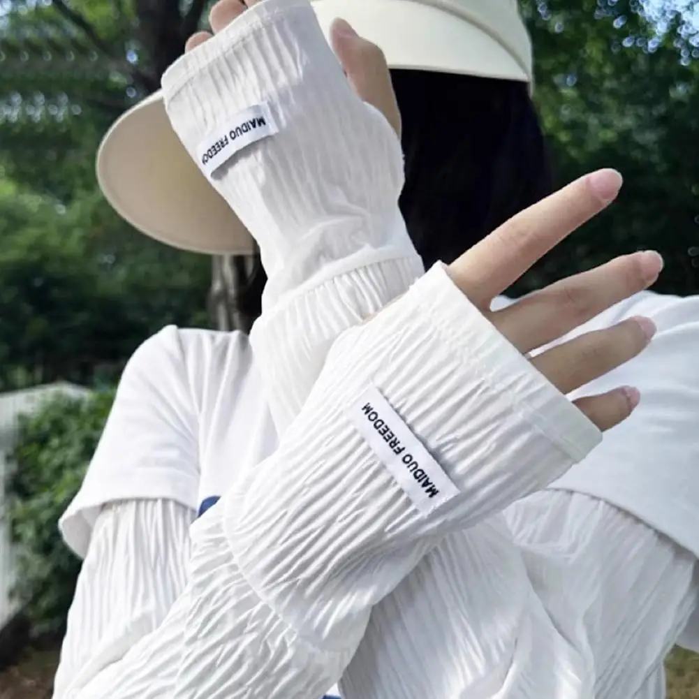 Sommer Eis Seide Ärmel Damen Lose Ärmel Fahren Eis Ärmel Fingerlose Handschuhe Ärmel Damen Hand Ärmel
