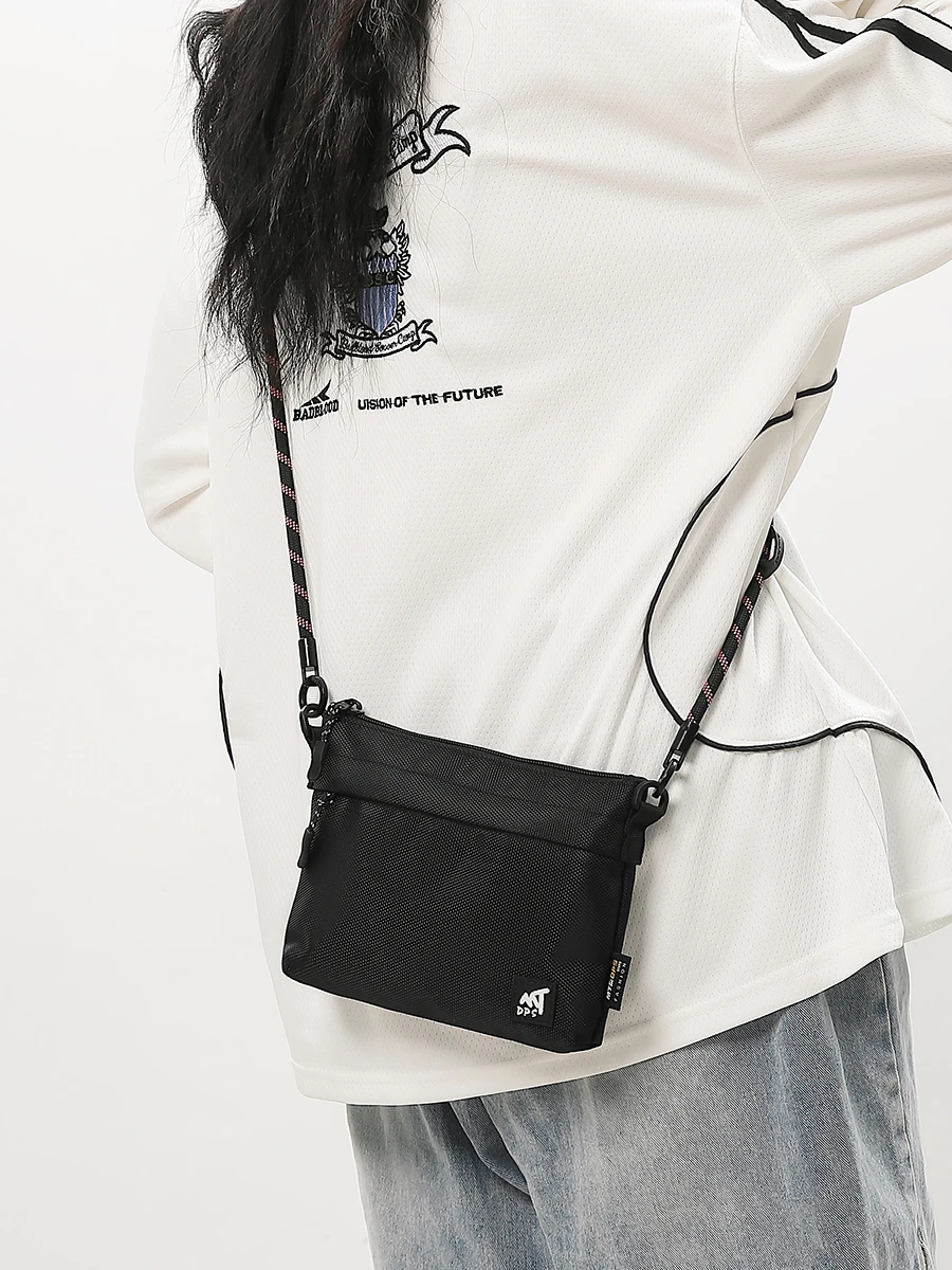 حقيبة ساعي البريد للرجال من النايلون المقاوم للماء، حقيبة كروس كاجوال صغيرة، حقيبة كتف متينة، حقيبة خصر عصرية #4