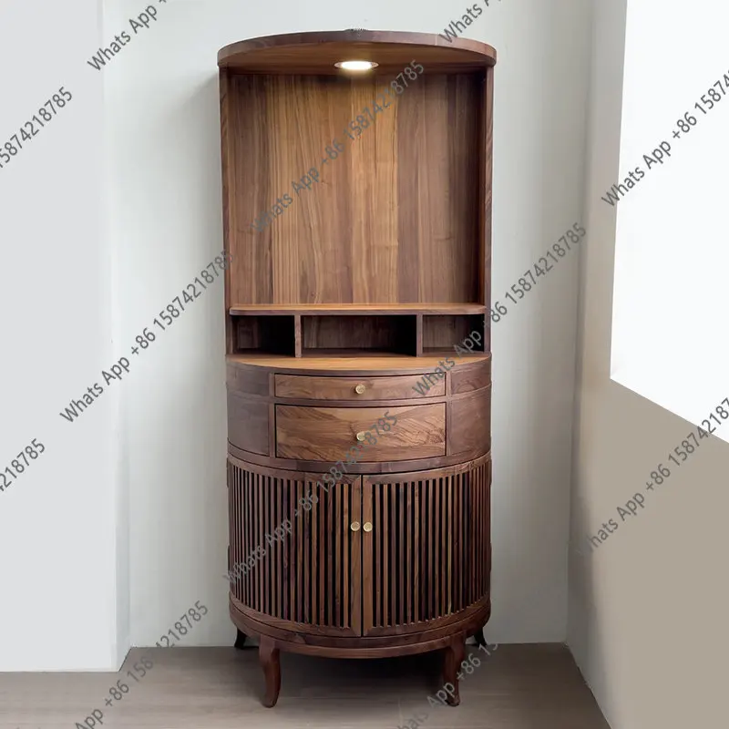 

J New Chinese Shrine Offering Table Shrine Household Small Vertical Cabinet Black Walnut Living Room God Of Wealth Locker