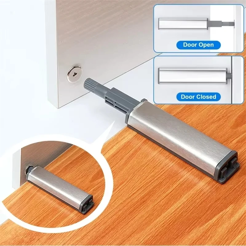 Magnetic Push Latch Self-Adhesive Touch Open Cabinet Drawer Hardware Push Latch Door Stopper with Buffer