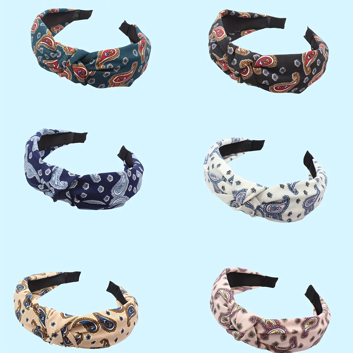 

Cashew Flower Pattern Sweet Hairband, Simple and Versatile Hair Accessory, Wear It When You Go Out To Wash Your Face and Hair.
