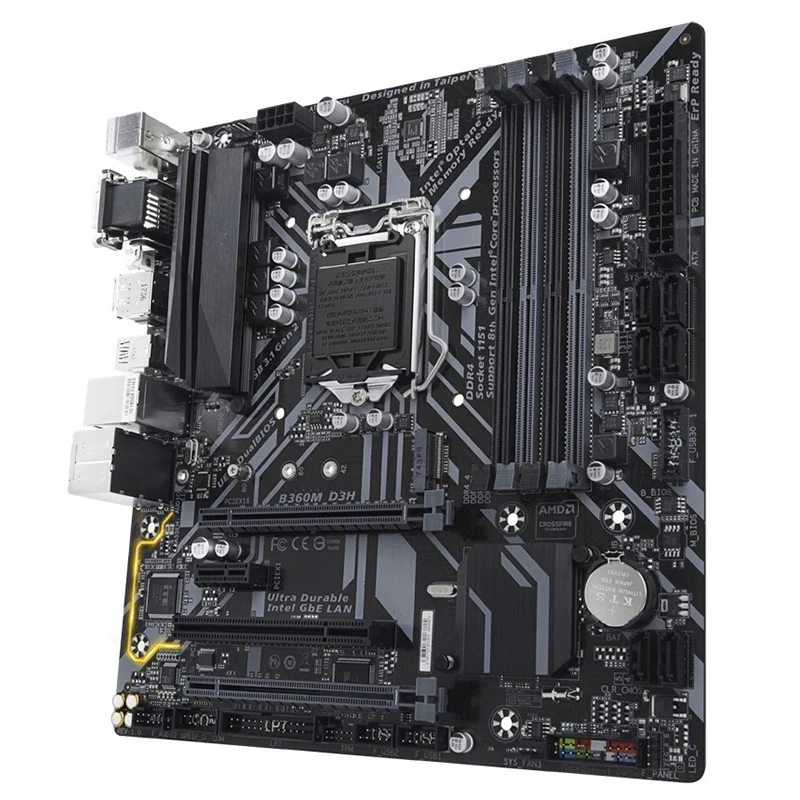 Gigabyte GA B360M D3H Motherboard 64GB LGA 1151 DDR4 Mainboard LGA1151 Supports socket 9th 8th Generation Intel 9100 8100 9700
