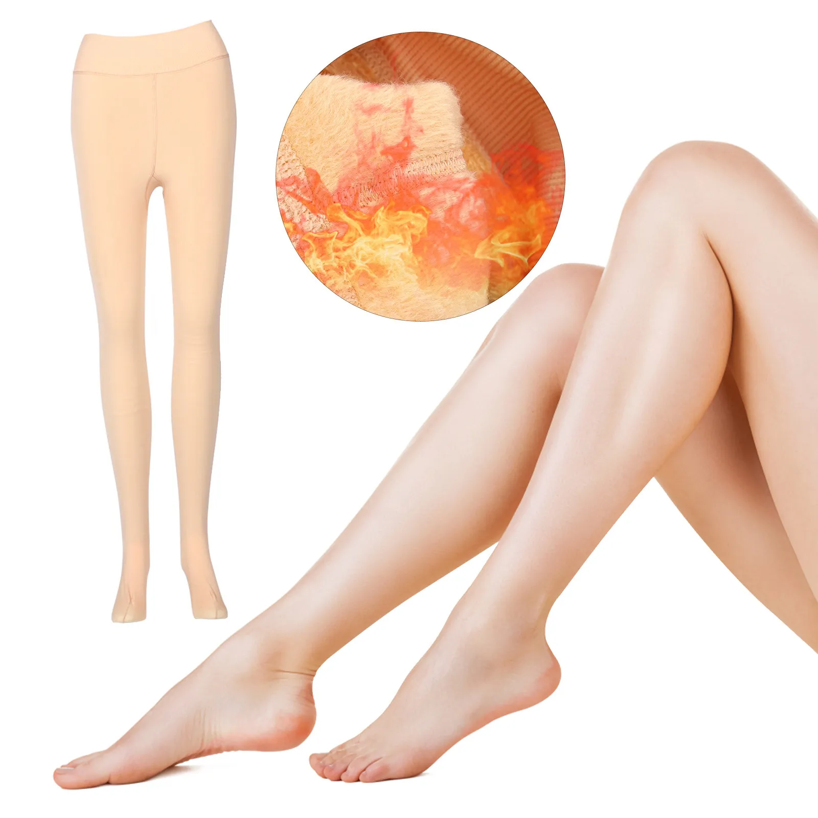 

Warm Winter Leggings for Women High Waist Thick Fleece Lined Thermal Tights Comfortable Elastic Yoga Pants Cold Weather