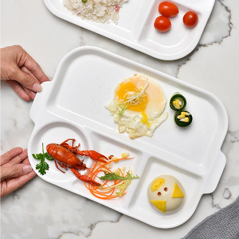 Japanese Rectangular Separating Plate Children Amphora Ceramic Dinner Tray Breakfast Fruit Salad Bread Platter Kitchen Tableware