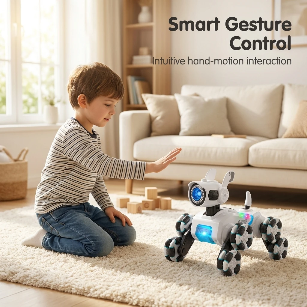 Intelligent RC Robot Dog Touch-sense Music Stunt RC Car Smart Remote Control Robot Dog Singing Dancing Machine Dog Kids Toys