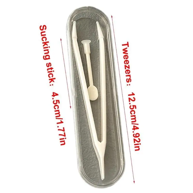 39BD 1Set Kontaktlinsen Pinzette Kontaktlinsen Entferner Transparente Große Klemmen Stange für Einfaches Einsetzen und – Detail 6