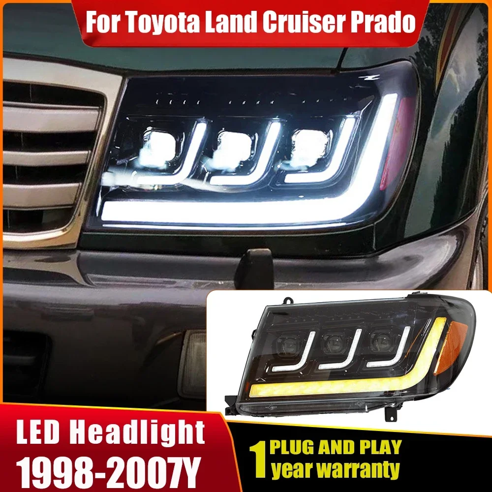 

Car Bumper Headlamp For Toyota Land Cruiser Prado Headlight Lc100 4500/4700 LED1998~2007 Accessories Prado Fog Light