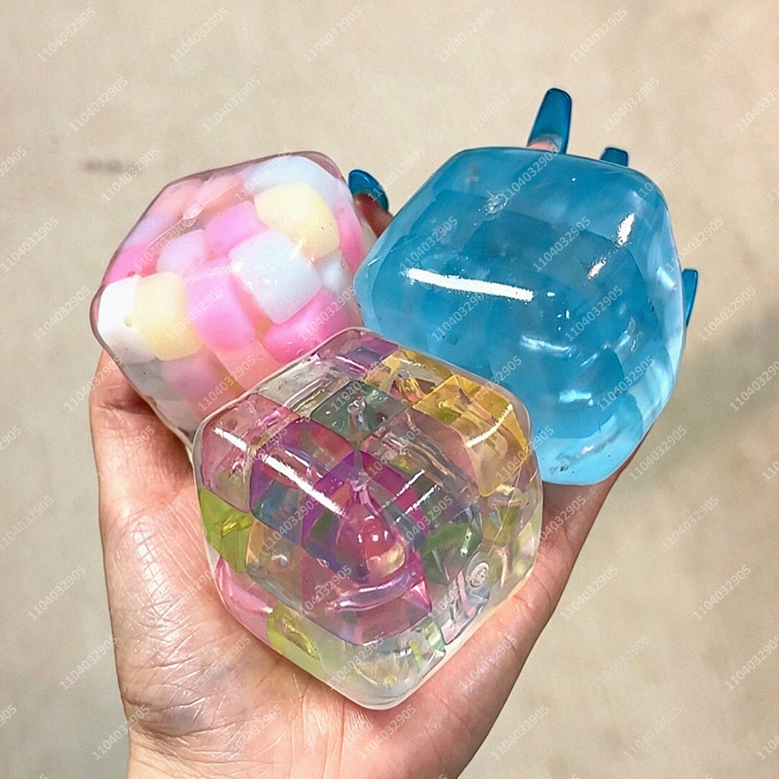 ハードキャンディキューブストレスボール-スクイーズ玩具-成形可能-非反発キューブ-スクイーズボール-asmr感覚-減圧フィジェット玩具-大人向け