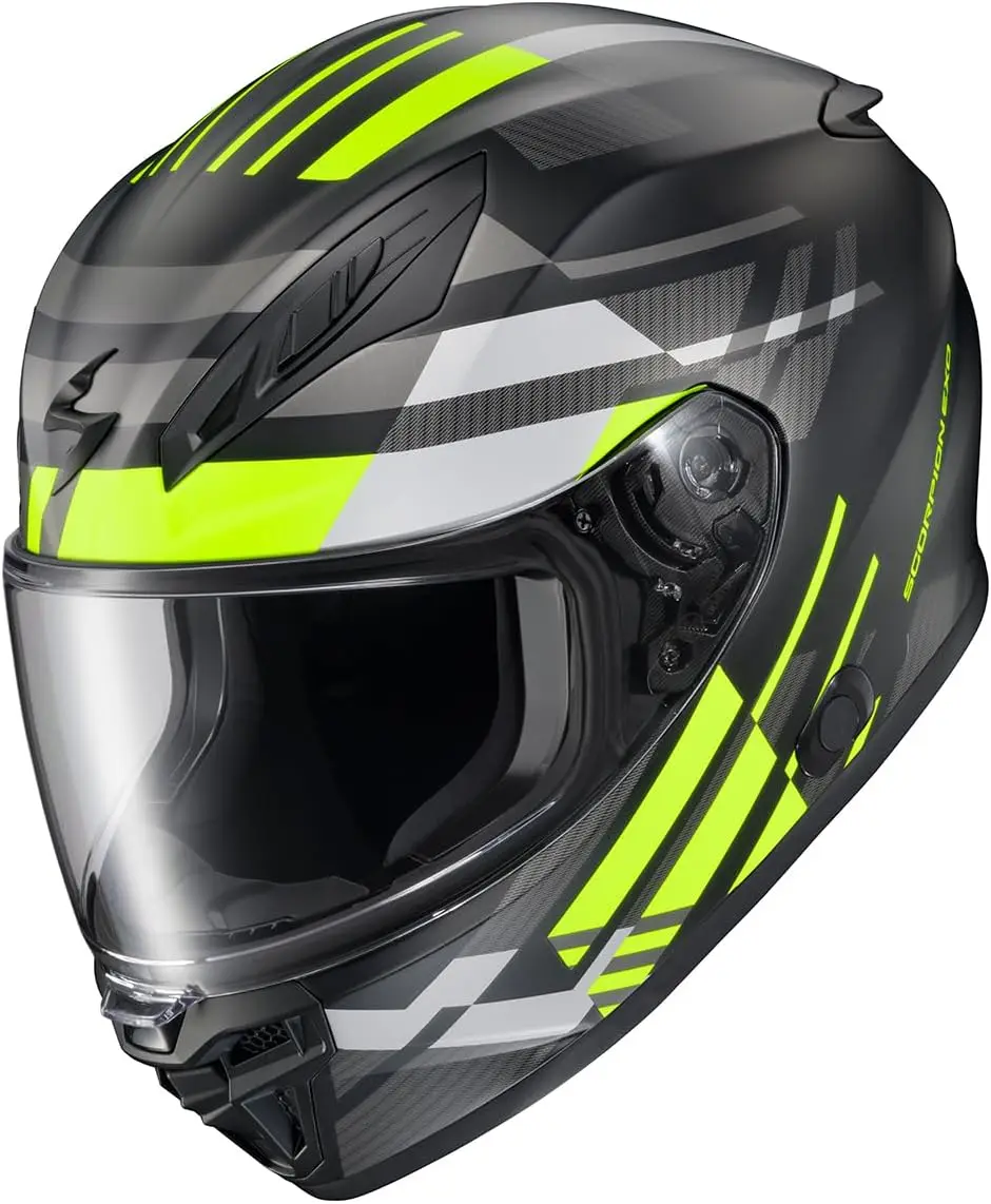 Helm Sepeda Motor Jalan Raya Full Face Polycarbonate R430 dengan Speaker Bluetooth, Kantong, dan Sertifikasi DOT Snell untuk Dewasa