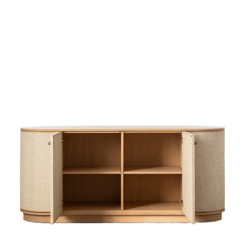 

Wabi Sandy Wind Solid Wood Dining Side Cabinet Nordic Home Living Room Entrance Cabinet Modern Simplicity