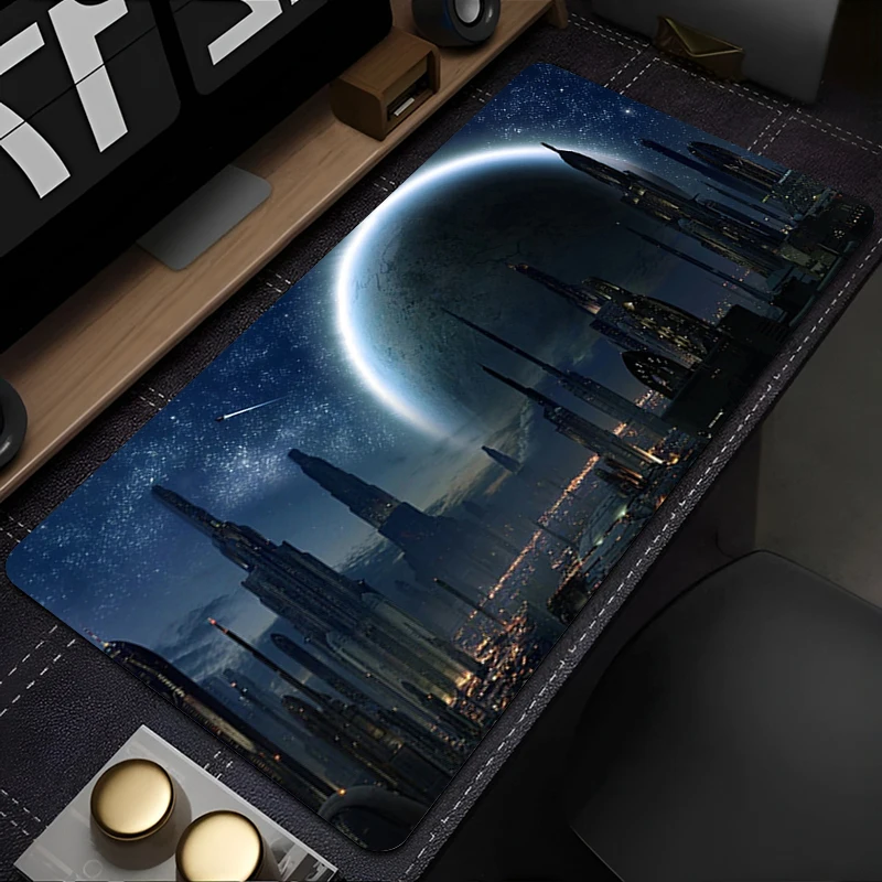 

Mouse Pad Extended Gaming Star Wars Mousepad With Stitched Edges Desk Mat Non-Slip Base Soft Computer Keyboard Pad For Laptop