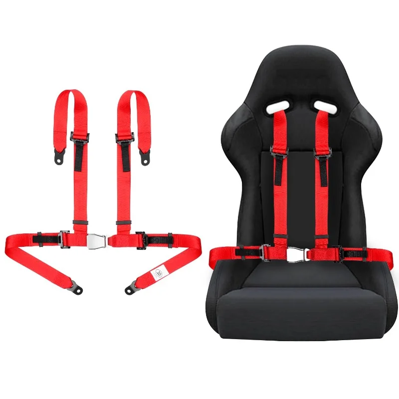 Lyr Seat Belts Fixed Installation Quick Release Nylon CE Certified Car Universal 4 Point Racing Seat Belt Sport Racing Seat Belt