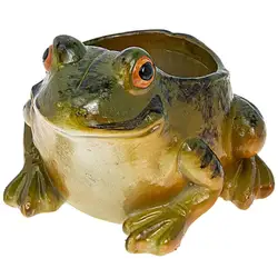 Mini Landscape Balcony Plant Pot Home Decoration Frogs Figurines Suitable Occasions Compact Frogs Bonsai Pot