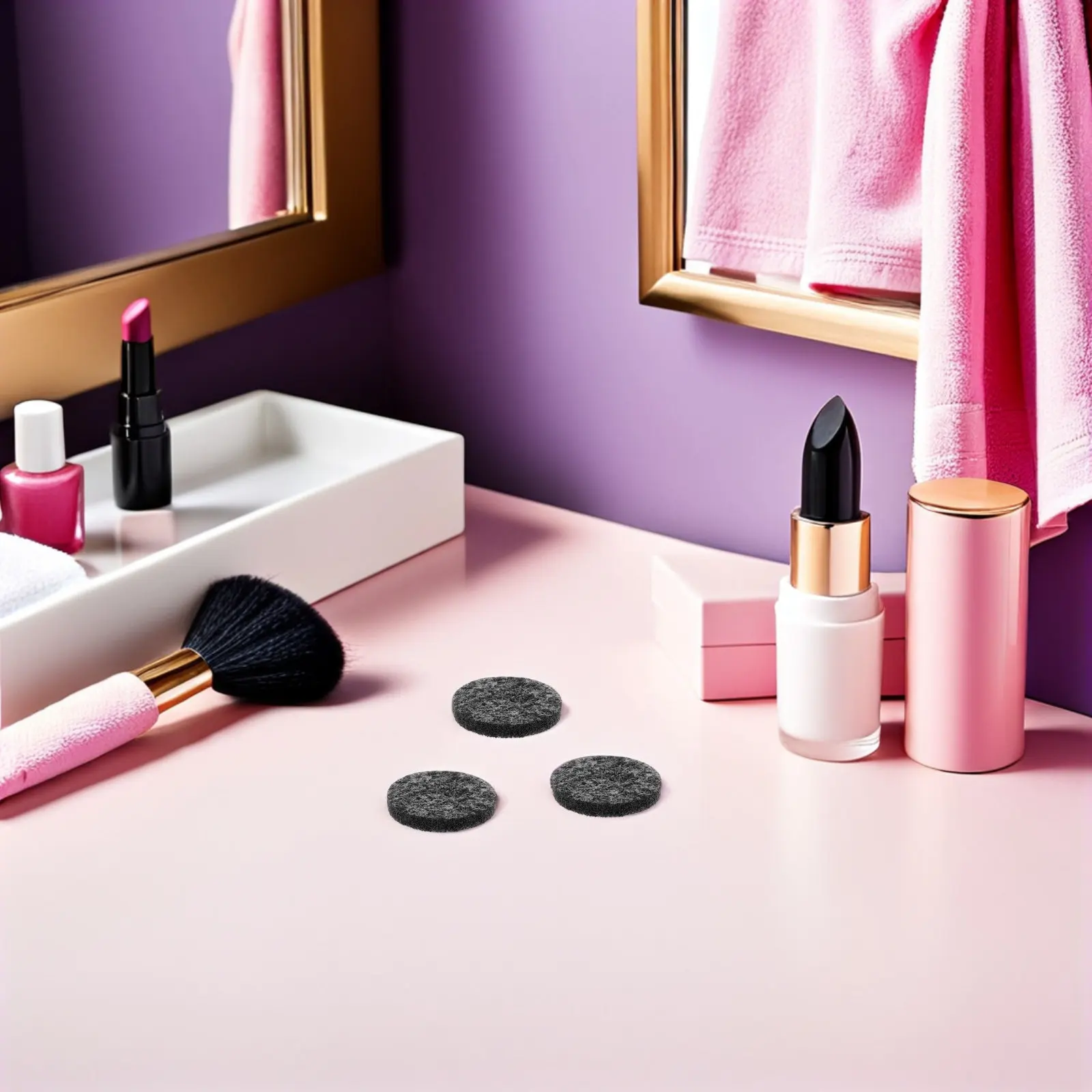 200Pcs Round Aroma Pads Essential Oil Diffuser Cotton Refill Pads for Locket Necklace Bracelet Car Vent Scented Aromatherapy