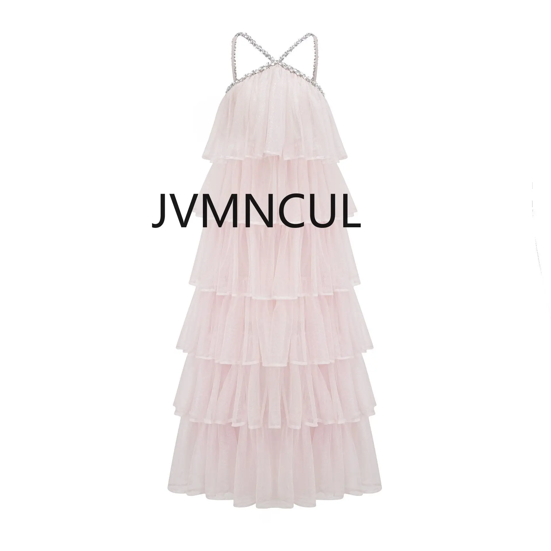 

Европейское и американское модное летнее платьеМилое вечернее платье без рукавов со стразами и дизайном юбки-торта