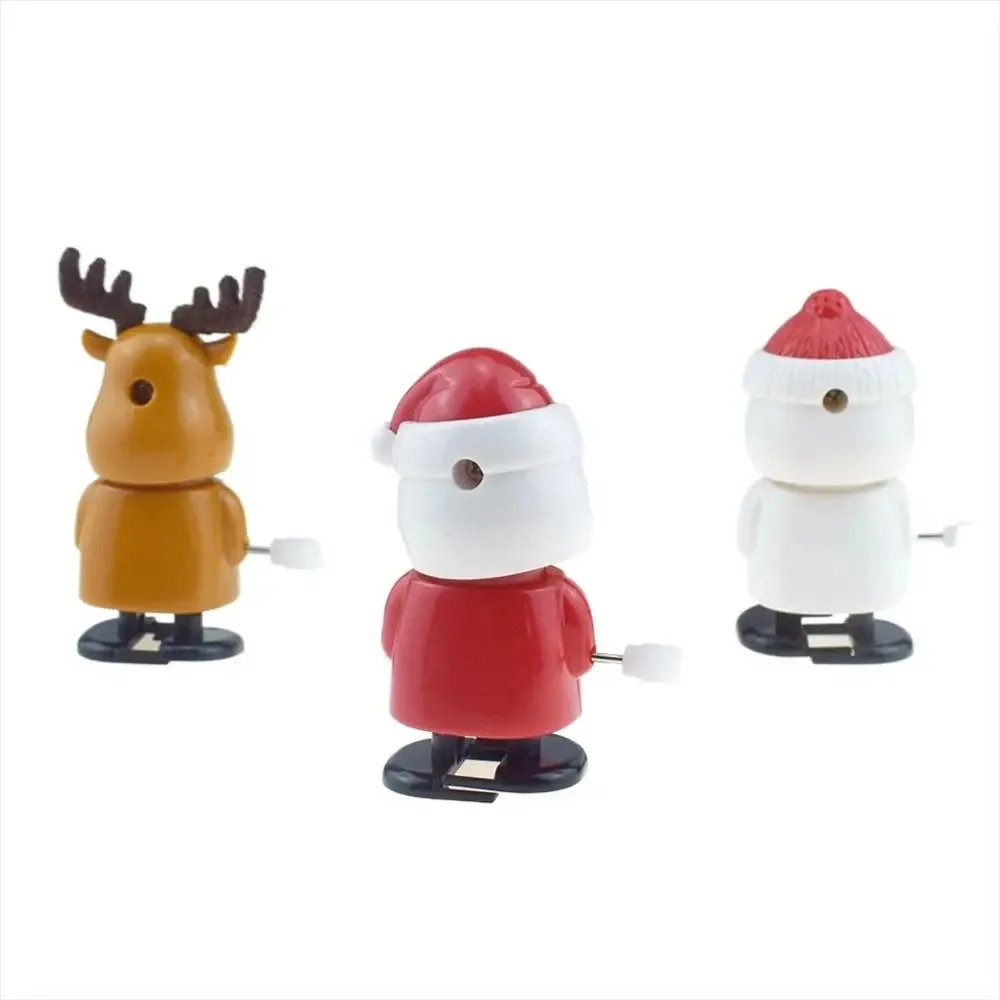Christmas Series Wind-up Toys Santa Claus Elk Snowman Christmas Clockwork Toys Cartoon Shake Head Santa Walking Doll Party Toys