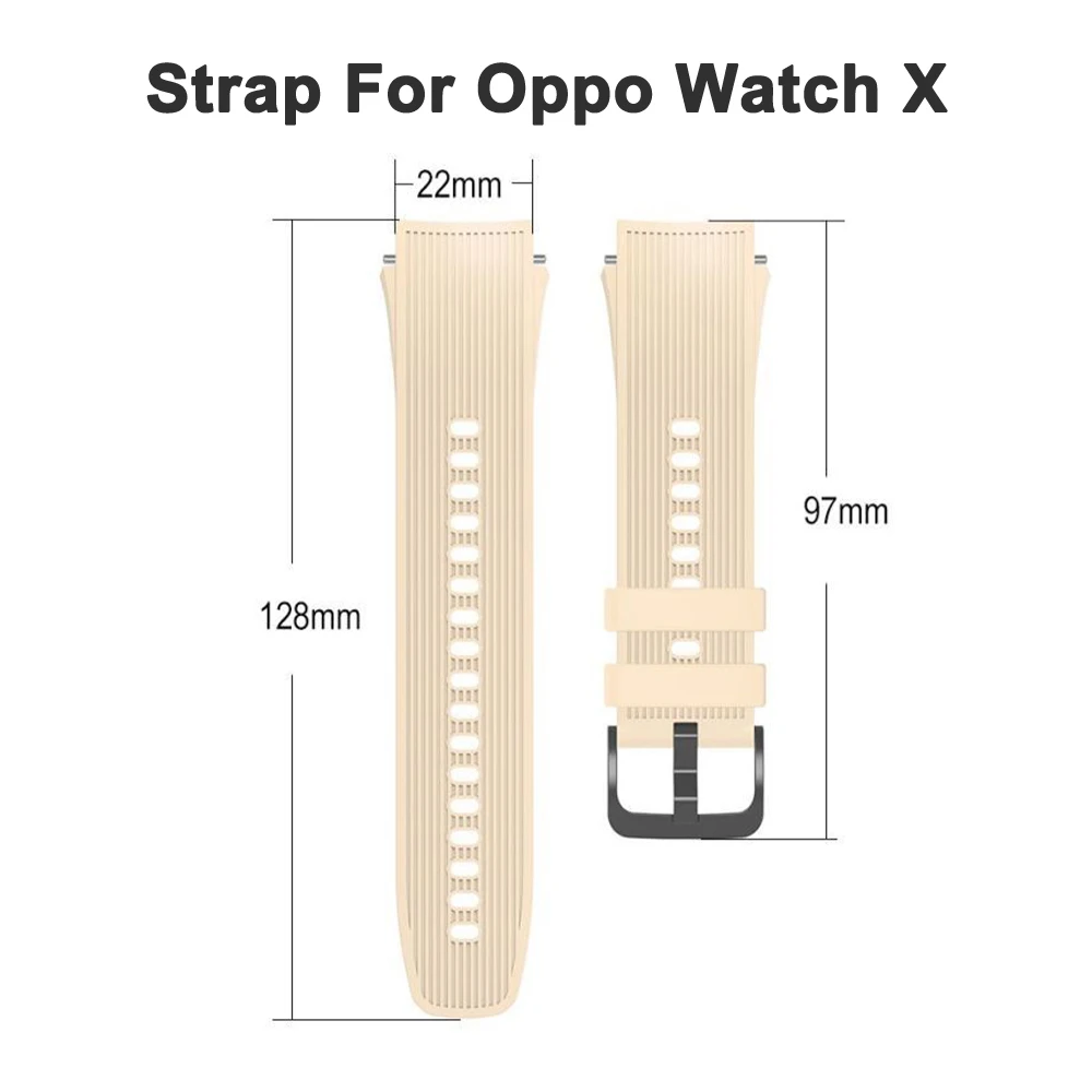 Silicone Strap Suitable for OPPO Watch X  NO Gaps Circular interface Replacement Watch for Oneplus Watch2 Smartwatch