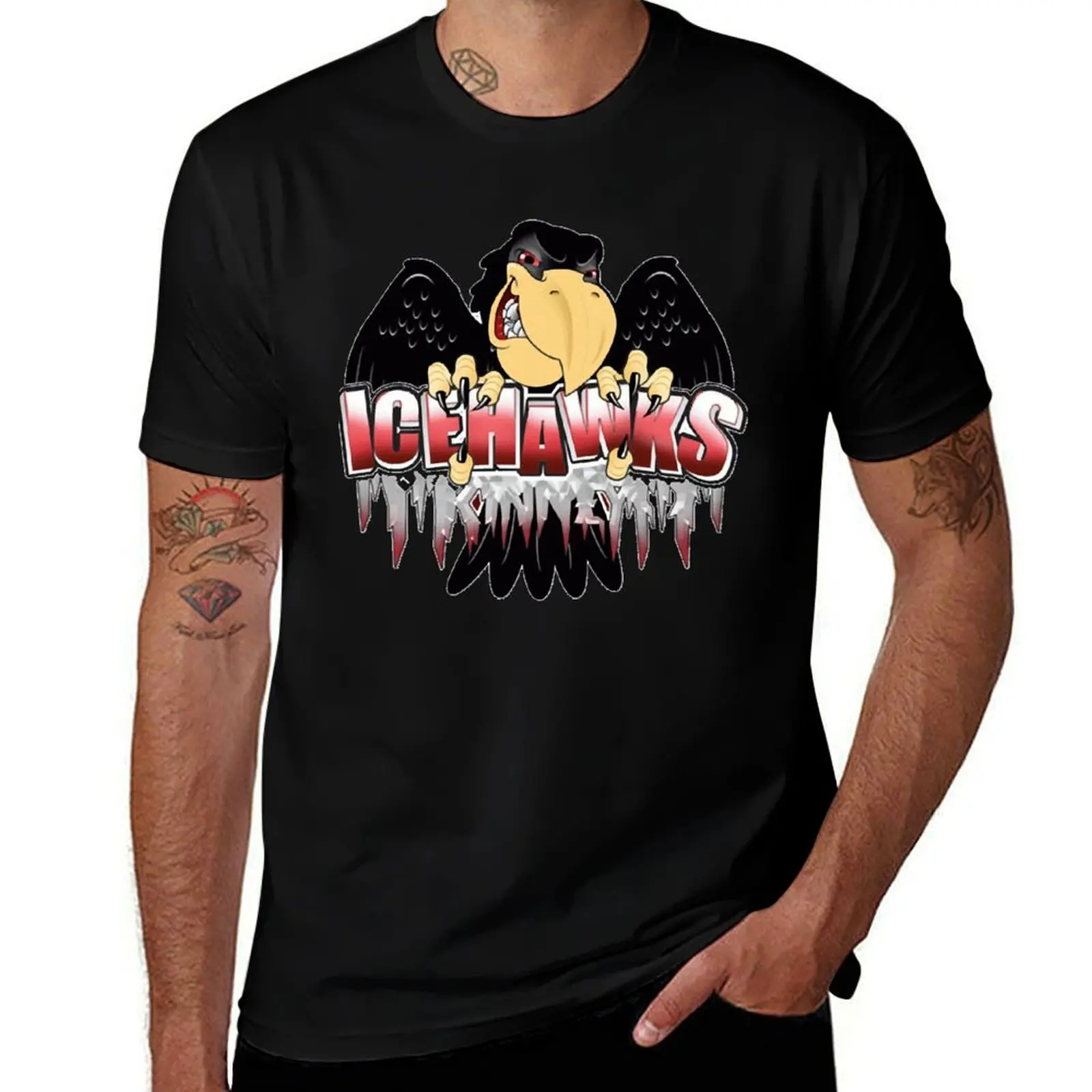 Port Huron Ice Hawks Hockey Classic T Shirt T-Shirt Soft Anti-Shrink Cotton Tee T-Shirt