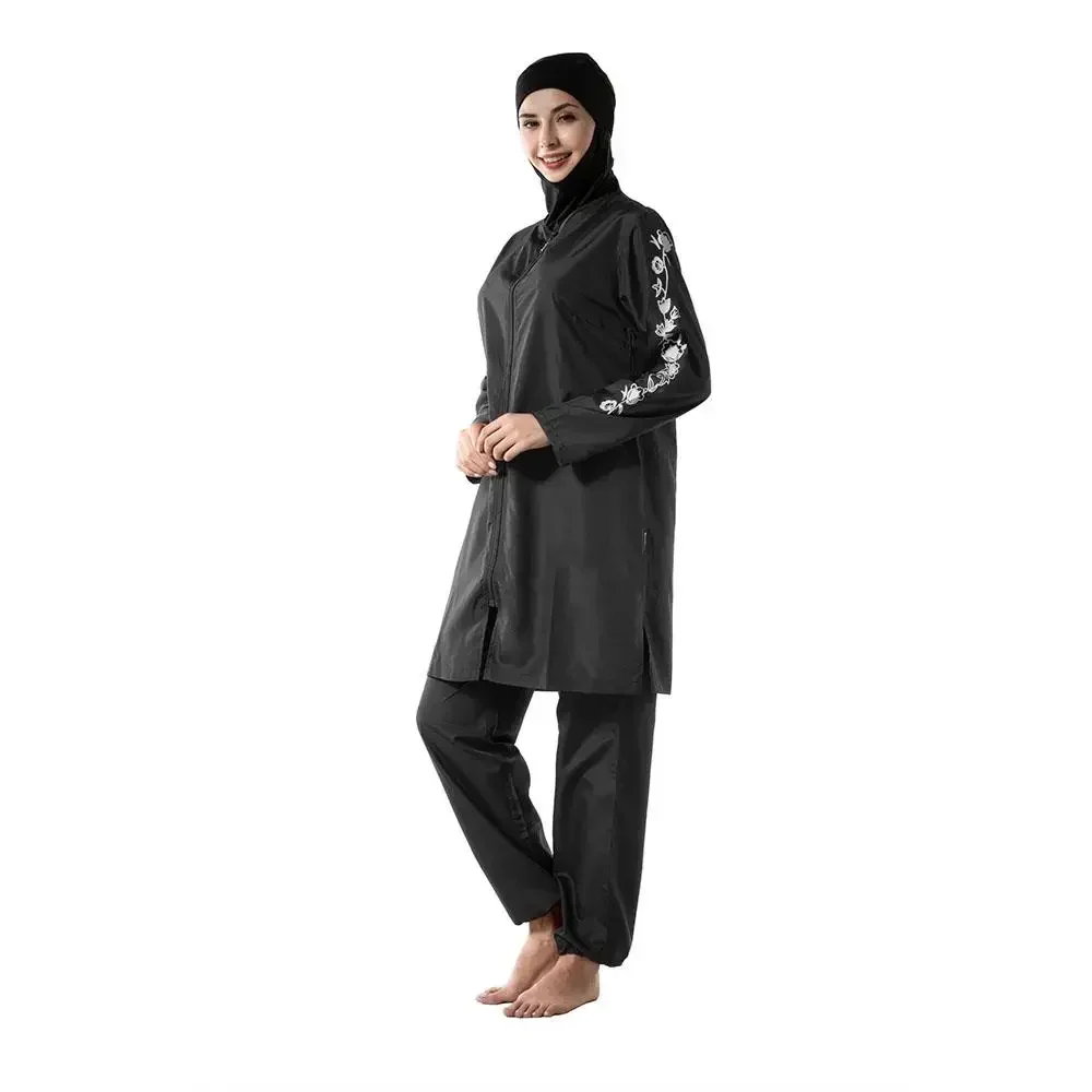 3PCS Muslim Printed Swimwear Women Modesty Burkini Islamic Swimsuit Hijab Beachwear Bathing Suit Arab Swimsuit Conservative New